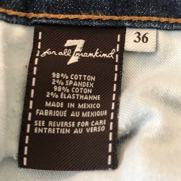 7 for All Mankind Slimmy Fit Denim - Straight Leg Sz 36 - Picture 10 of 10